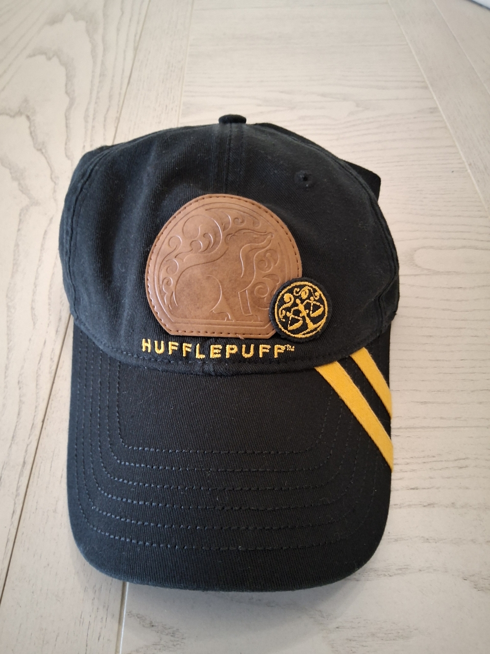 Hufflepuff Black and Yellow Baseball Cap with Embroidered Badge